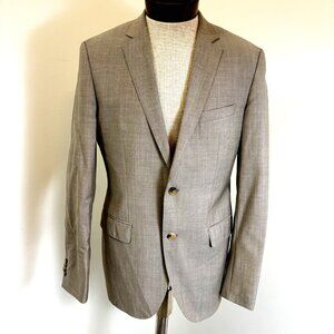 Hugo Boss Men's Light Gray/Tan Sport‎ Coat Blazer Sz 38R Wool Suit Jacket Turkey
